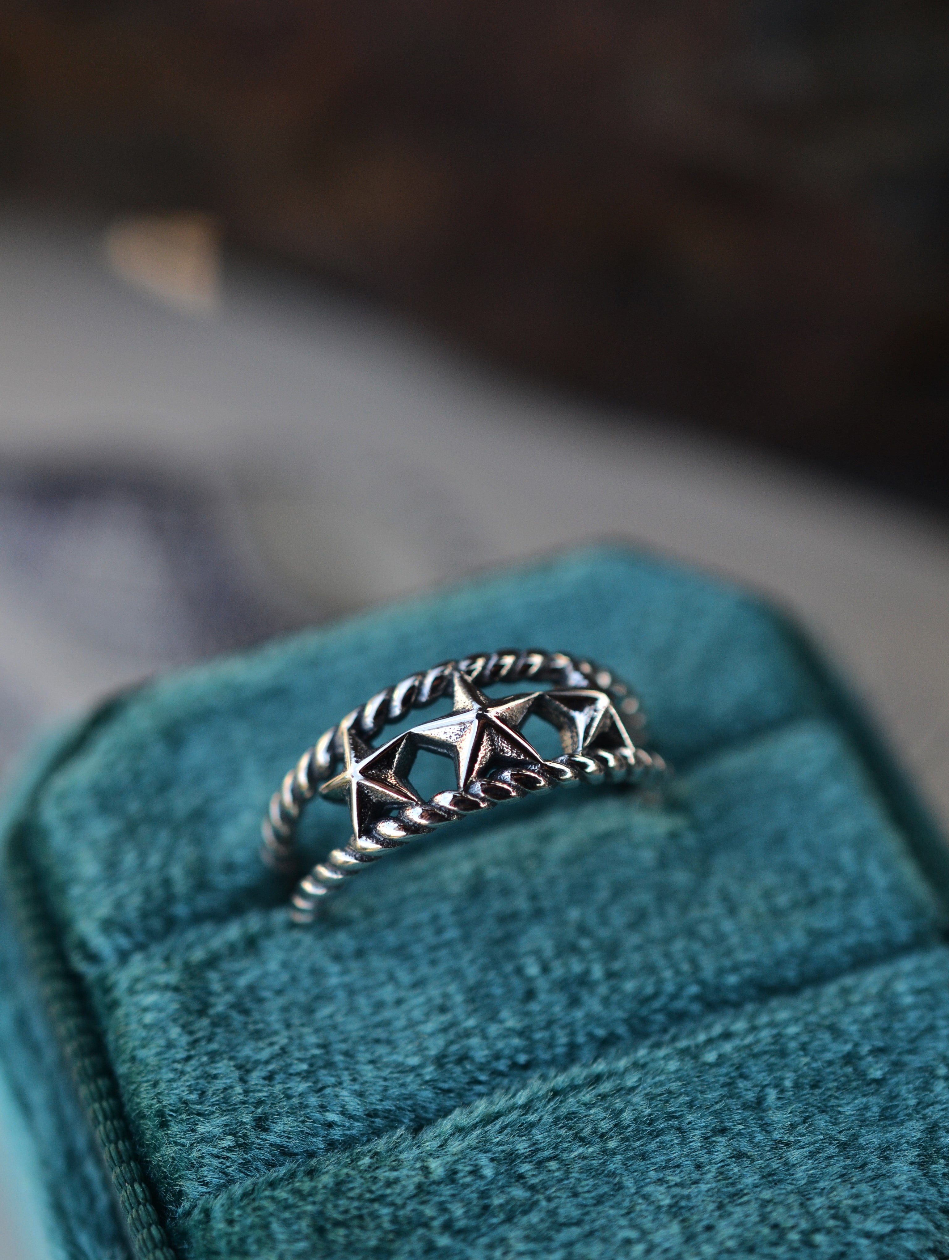 Protection, Guidance, Good Luck - Nautical Star Rope Ring - Sterling Silver -  Only SIZES 6 and 9 are Available