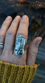 Frankenstein's Monster Ring - CAST in Sterling Silver - Choose Your Size - Made to Order!