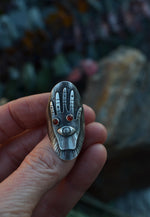 SALE! Third Eye Hamsa Hand Ring - Carnelian - Will fit like a Size 7