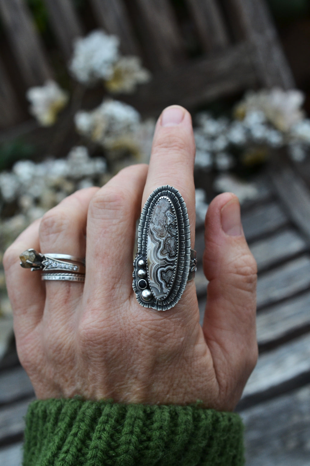 Metamorphosis Ring - Crazy Lace Agate - Size 9.75-10