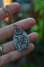 Creatures of the Night Necklace - Flying Bats - Amber - 18" chain