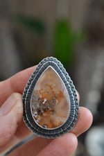 Hallows Eve Ring - Moss Agate - Size 10.5