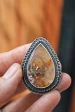 Hallows Eve Ring - Moss Agate - Size 10.5