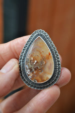 Hallows Eve Ring - Moss Agate - Size 10.5