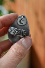 Hallows Eve Ring - Moss Agate - Size 10.5
