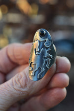 Sleepy Hollow Ring - Size 7.5 - Sterling Silver - Black Onyx - On Sale!