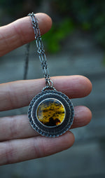Creatures of the Night Necklace - Flying Bats - Amber - 18" chain with 2" Extender