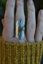 Tooth Decay Spooky Molars Ring - Carnelian  - Will Fit Like a Size 7