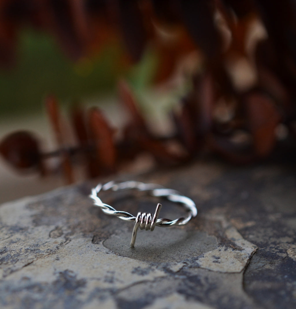 BLOWOUT Sale! SIZE 7 Only. Barbed Wire Ring - Sterling Silver - Only Size 7 is left!