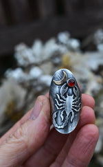 Scorpion King Ring - Garnet - Size 9