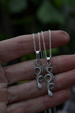 Low Stock! Delicate Snake Necklace -  Sterling Silver - 18” Chain Included