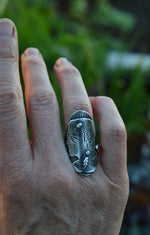 Frankenstein's Monster Ring - Citrine - CAST in Sterling Silver - Will Fit Like a Size 6