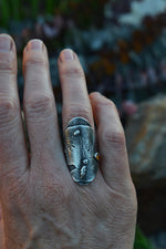 Frankenstein's Monster Ring - Citrine - CAST in Sterling Silver - Will Fit Like a Size 6
