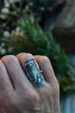 Frankenstein's Monster Ring - Citrine - CAST in Sterling Silver - Will Fit Like a Size 6