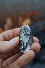 Blowout SALE! Ghastly Ghost Ring  - Rainbow Moonstone - Will Fit Like a Size 7