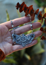 Jack-O-Lantern Moth-Black Onyx 20" Chain
