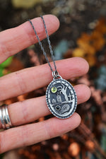 Zombie Graveyard Necklace - Peridot - 20" Chain Included