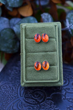Halloween Treats - 8x6mm Gemstone studs - Amber