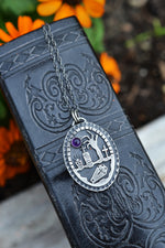 Zombie Graveyard Necklace - Amethyst - 20" Chain Included