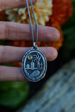 Zombie Graveyard Necklace - Citrine - 18" Chain Included