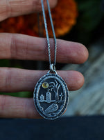 Zombie Graveyard Necklace - Citrine - 18" Chain Included