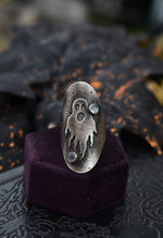 Blowout SALE! Ghastly Ghost Ring  - Rainbow Moonstone - Will Fit Like a Size 7