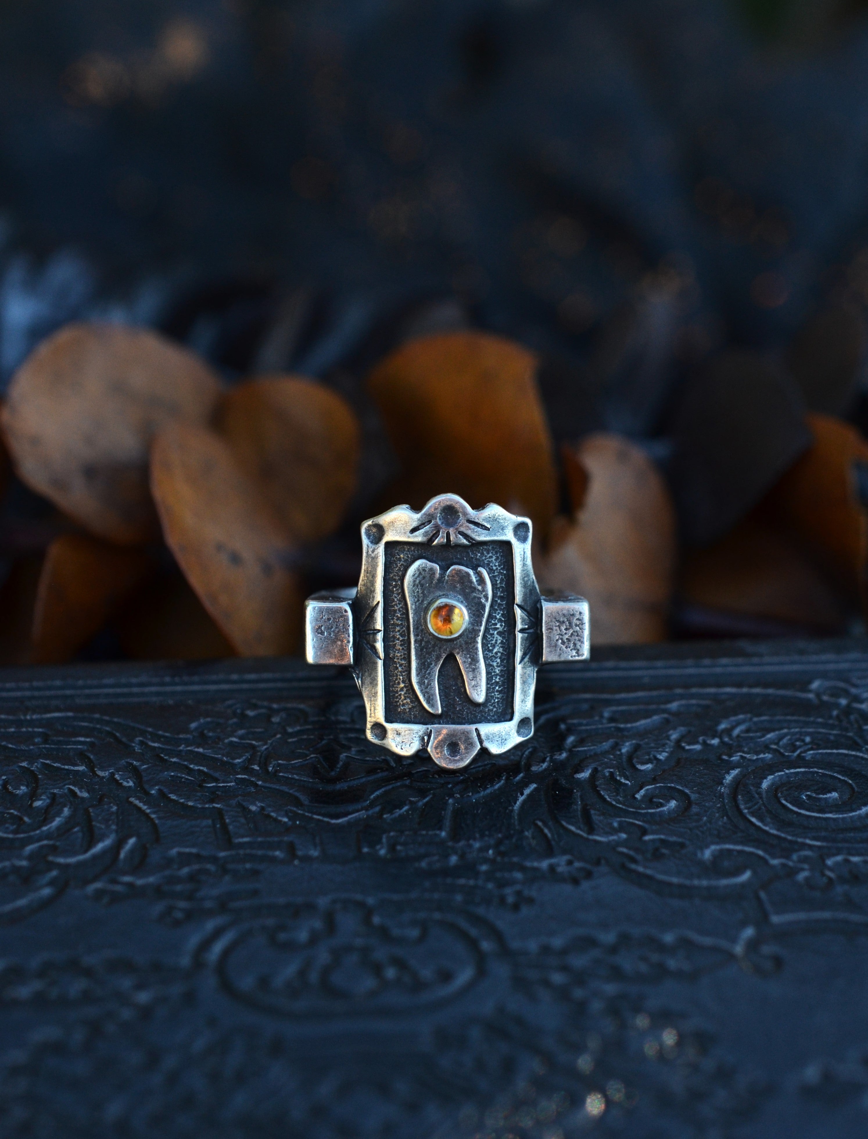 Sweet Tooth Cathedral Ring - Citrine Gemstone - Size 8