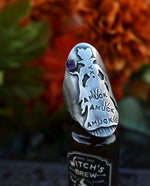 Hocus Pocus Ring - "Amuck Amuck Amuck" - Amethyst -  Will Fit Like a Size 7.5