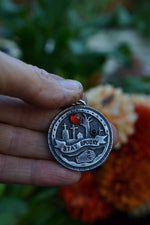 STAY SPOOKY - Zombie Graveyard Banner Pendant - 24" Chain Included