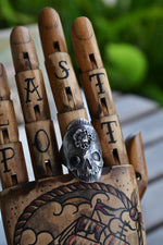 Skull/Crab Saddle Ring - Black Onyx - Will Fit Like a 9.5