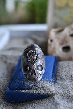 Skull/Crab Saddle Ring - Black Onyx - Will Fit Like a 9.5