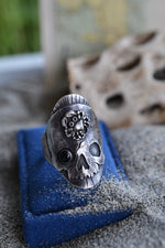 Skull/Crab Saddle Ring - Black Onyx - Will Fit Like a 9.5