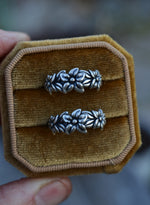 Last One! Flowered Band Ring - Sterling Silver - SIZE 6 ONLY!