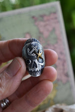 Skull/Anchor/Starfish Saddle Ring -  Black Onyx - Will Fit like a Size 7.25
