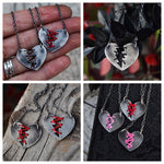 Pre-Order! Mended Heart Necklace - Sterling Silver and Thread - Choose your Thread Color