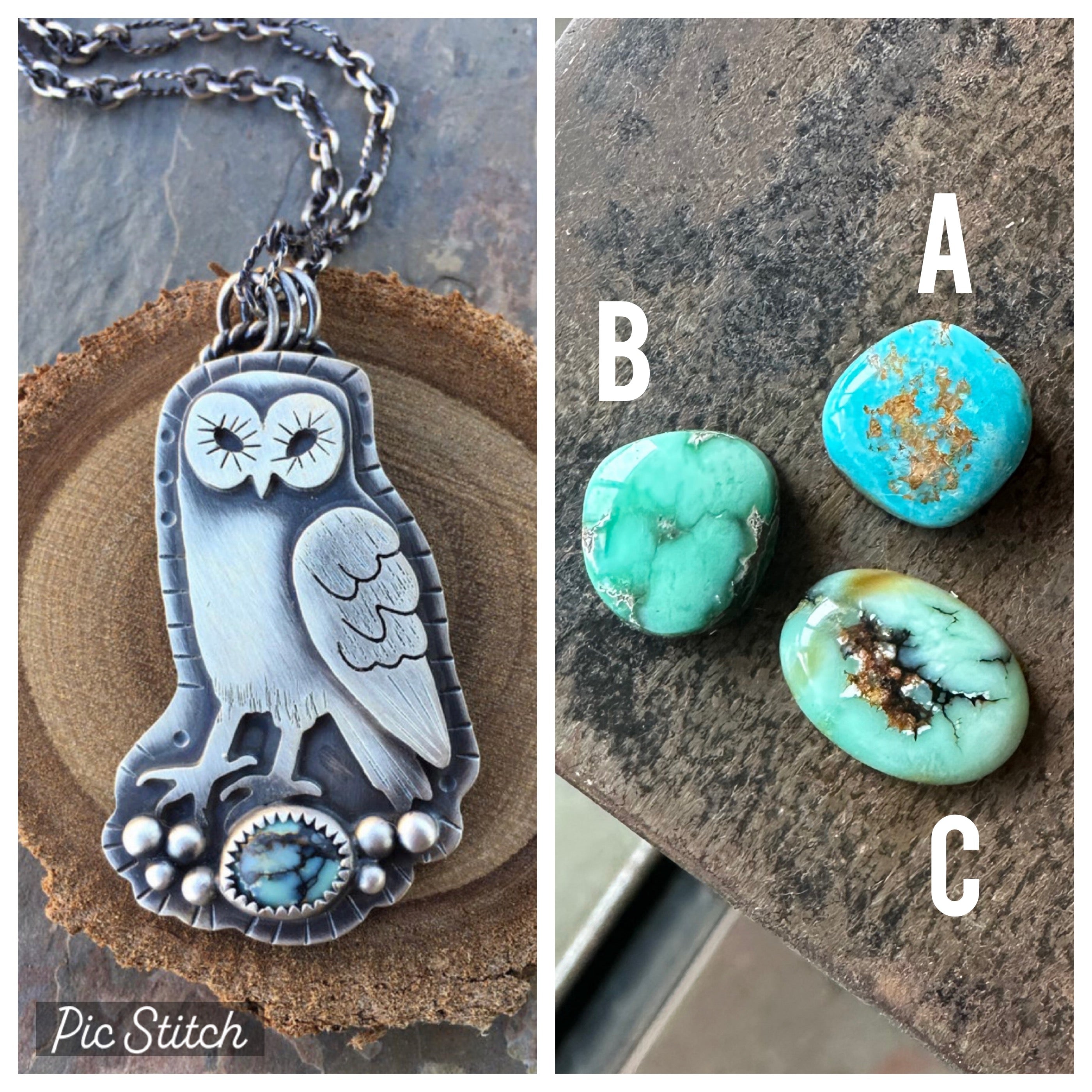 PRE-ORDER - Sterling Silver Owl Pendant - Choose Your Stone