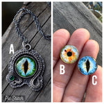 PRE-ORDER - Kraken Eye Necklace - 18" Chain Included - Choose Your Eye Color!