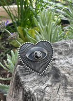 RESERVED! Eyes of My Heart Milagro Ring - Black Mother of Pearl - Size 7