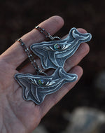 Pre-Order Whale Pendant - Choose Your Gemstone - 20" Chain Included