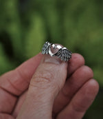 Winged Heart Ring - Sterling Silver - Only One ring in Size 11 is left!