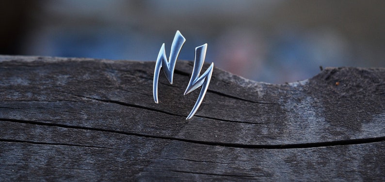 Only 2 Pairs Left! CLOSEOUT Sale! Lightning Bolt Studs - Sterling Silver