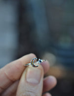 Blowout Sale! Sterling Silver Opal Moon and Star Celestial Ring - Semi-Adjustable. Only Sizes 5, 6 and 10 are left!