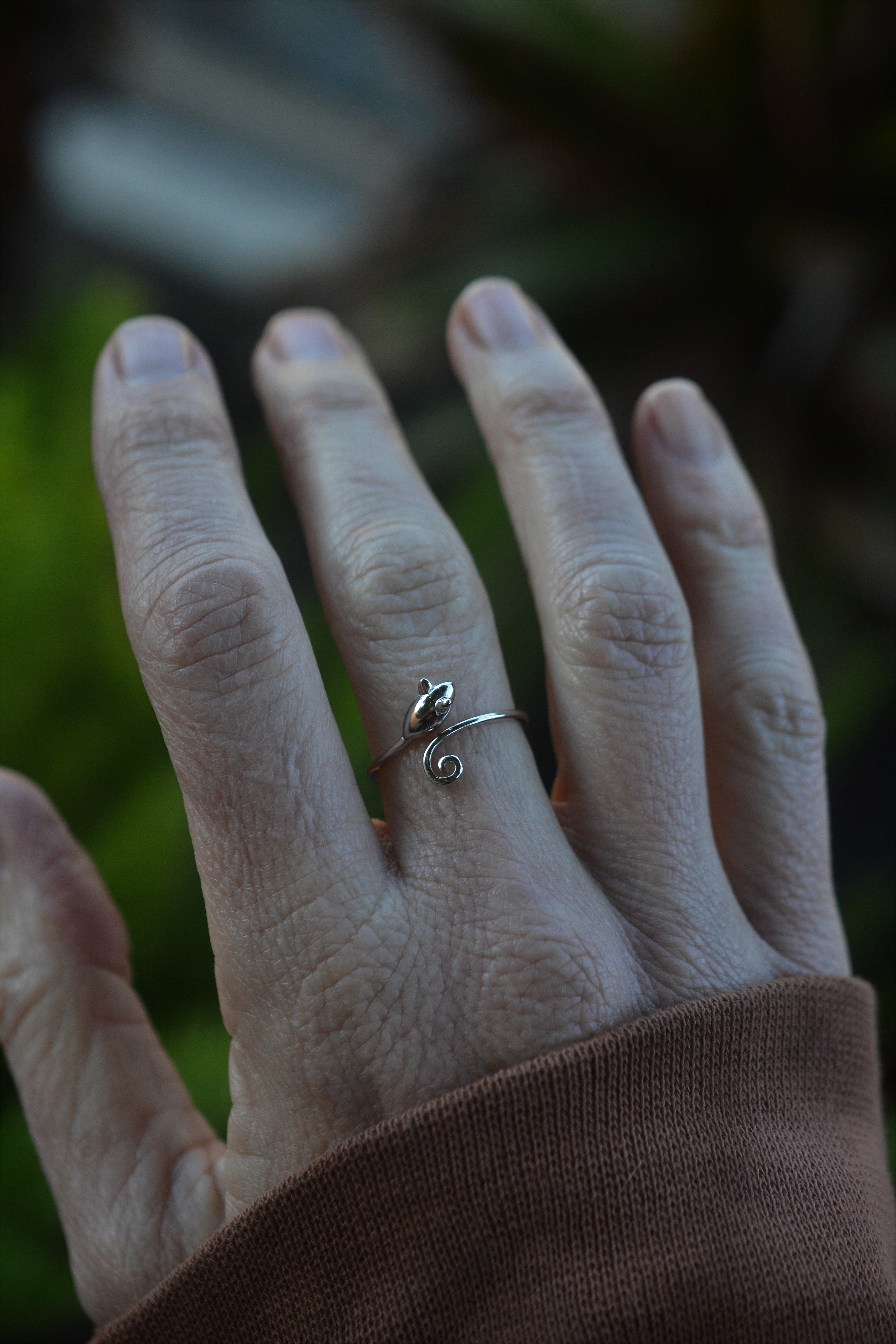 Only 1 Ring is Left! Mouse Ring - Slightly Adjustable - Sterling Silver