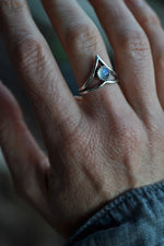 SALE! Goddess Ring - Rainbow Moonstone - Sterling Silver