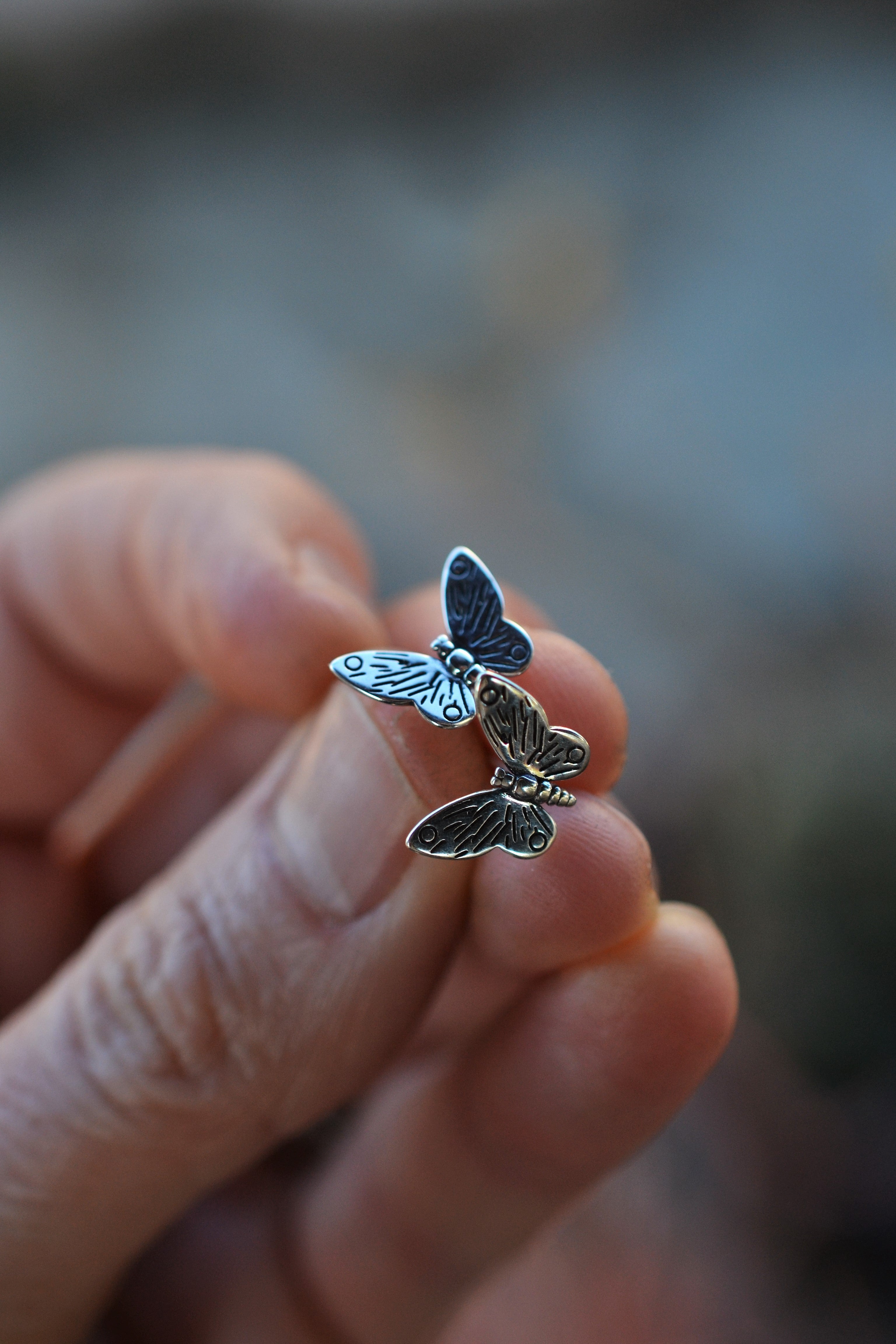 Butterfly Earrings - Sterling Silver