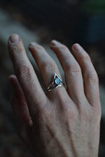 SALE! Goddess Ring - Rainbow Moonstone - Sterling Silver