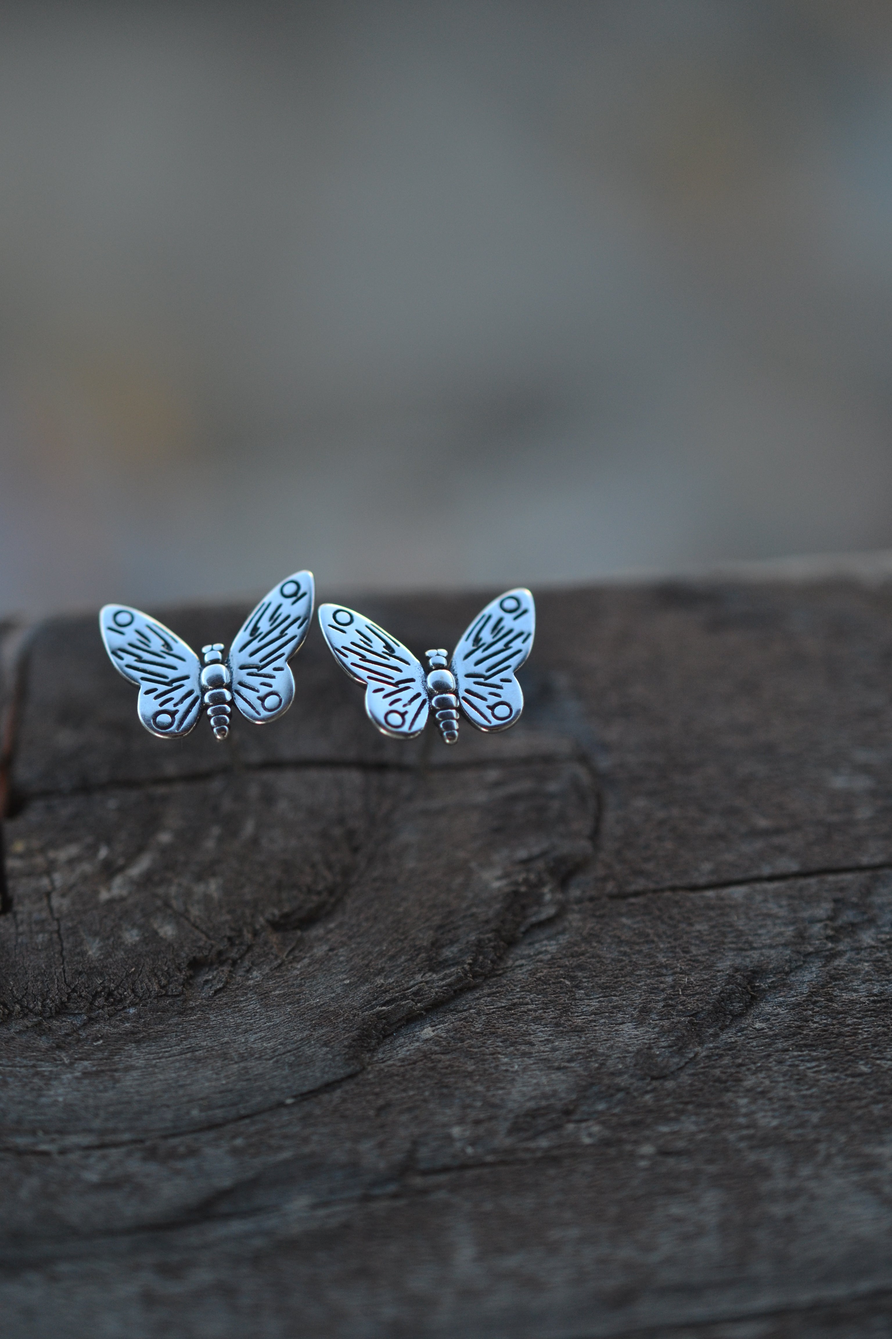 Butterfly Earrings - Sterling Silver