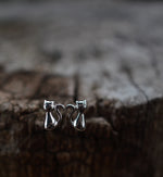 Black Cat Studs - Sterling Silver