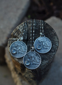 Only 1 Left! Fortune Teller Gemstone Necklace - White Moonstone - 18" Beaded Chain Included