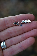 Cute Bat Studs - Sterling Silver
